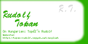 rudolf topan business card